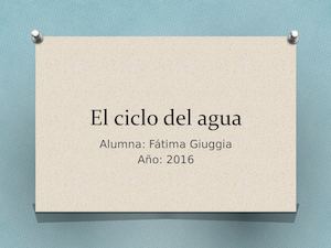 El Ciclo Del Agua Pp