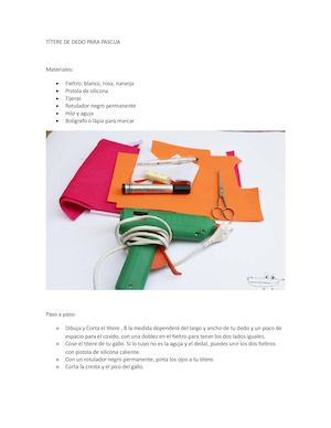 Títere De Dedo Para Pascua