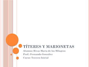 Títeres Y Marionetas