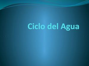 Ciclo Del Agua