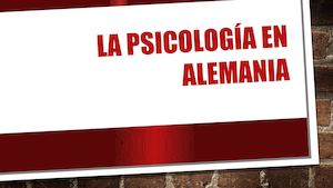 La Psicología En Alemania