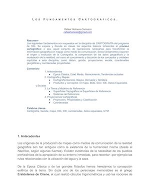 Resumen De Cartografía