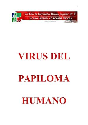 Estudio Del Virus Del Papiloma Humano
