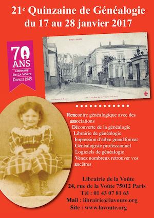 21e quinzaine de la généalogie à Paris (75)
