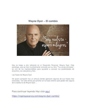 Wayne Dyer. el cambio.