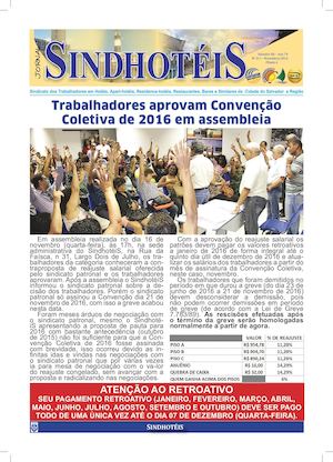 Informativo SindhotéiS Novembro 2016