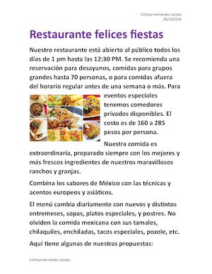 Restaurante Felices Fiestas