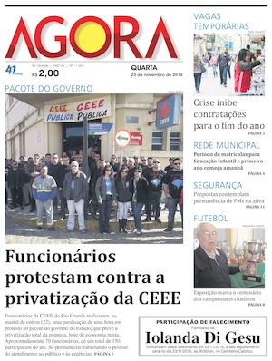 Jornal Agora - Edição 11604 - 23 de Novembro de 2016