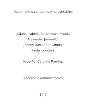Documentos Contables Y No Contables
