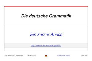 Grammaire Allemande