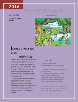 Seres Vivo y no vivo animales