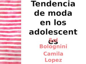 Tendencia De Moda En Los Adolescentes