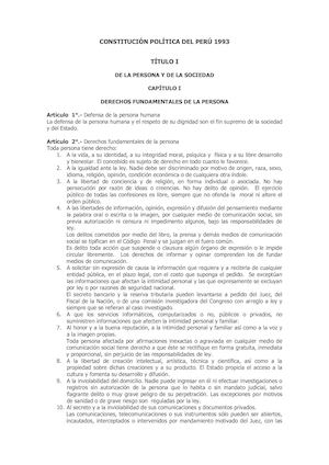 Constitucion Politica Del Peru