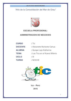 Las Tic En El Milenio