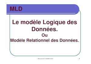 Cours 4  Modèle Logique Des Données