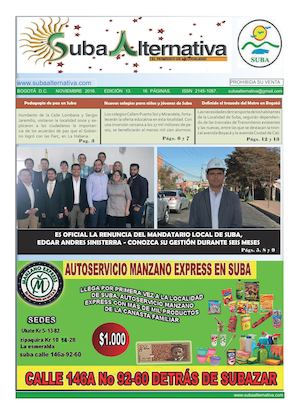 Periodico Suba Alternativa Edición Mes De Noviembre 2016