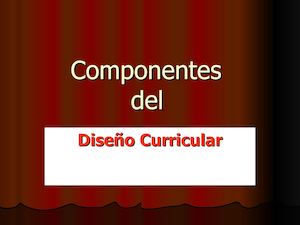 Componentes del diseño curricular