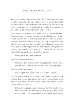 Nire Amona Maria Luisa