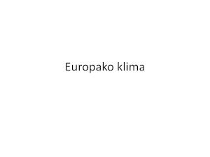 Oihane Eta Ale Europako Klima
