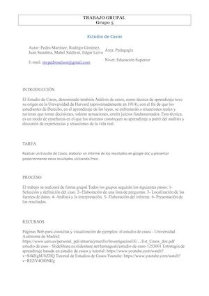 Estudio De Casos