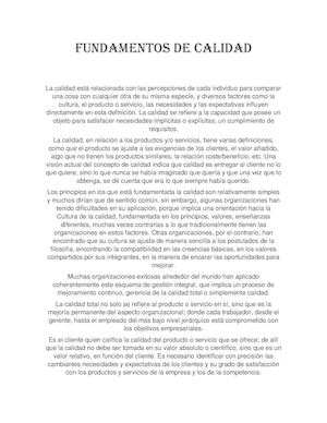 Fundamentos calidad