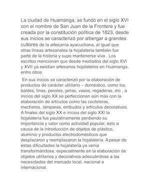 La Ciudad De Huamanga