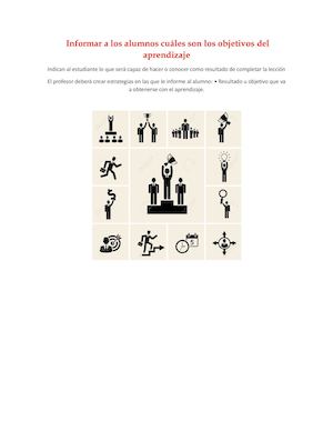 2.  Informar A Los Alumnos Los Objetivos Del Aprendizaje