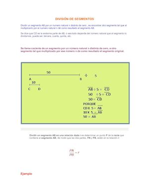División De Segmentos