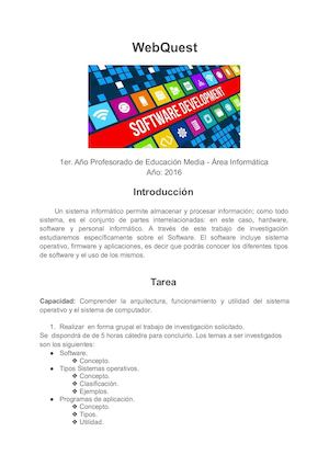 Web Quest : software