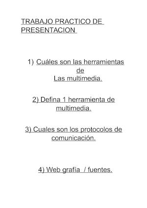 TRABAJO PRACTICO   PRESENTACION