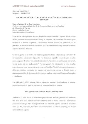 Origen Y Definicion De La Musica