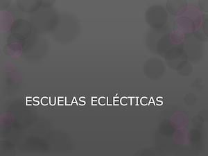 Escuelas Eclécticas