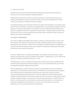 E L M O D E R N I S M O