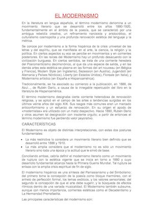 El Modernismo