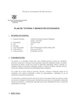 Plan De Tutoria Rutty