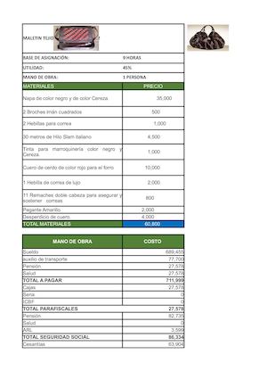 Taller De Costos # 3 Bolsos