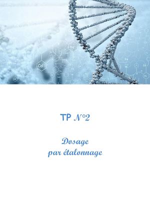 TP N°2 : Dosage par étalonnage