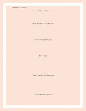 Fuentes Hídricas De Facatativá