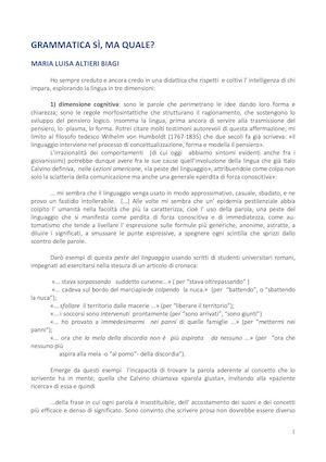 1 M L Altieri Biagi Grammatica Si` 1 Pdf