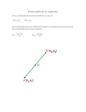 Punto Medio De Un Segmento