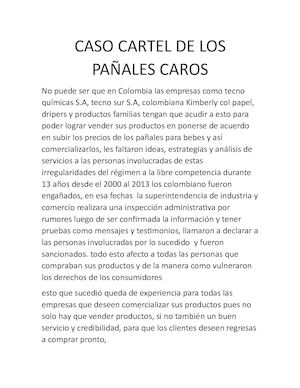 Caso Cartel De Los Pañales Caros
