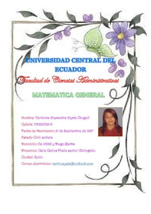 Matematica 1 Primer Semestre