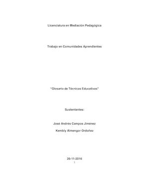 Diccionario Técnicas José Kembly