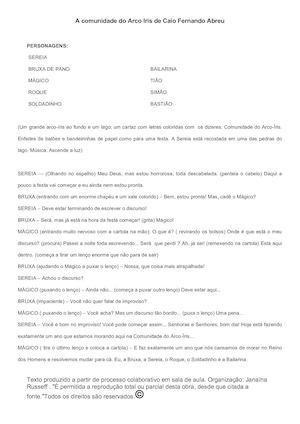 A Comunidade Do Arco Iris(1)