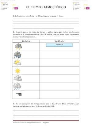 Tiempo Atmosferico Actividad