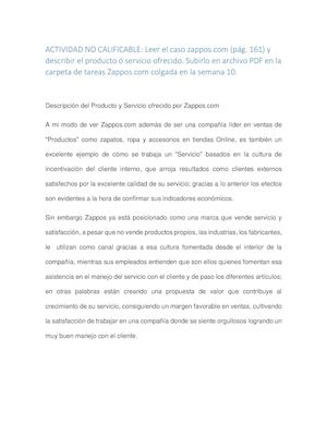 14. Leer El Caso Zappos Com (pág. 161).