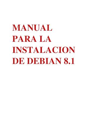 Manual Para La Instalación De Debian 8
