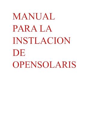 Manual Para La Instalación De Open Solaris