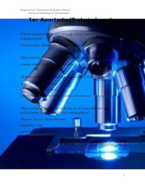 Proyecto Final "Laboratorio de Análisis Clínicos"