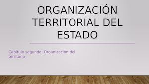 Organización Territorial Del Estado